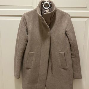 J. Crew Cream Tan Trench Coat with High Collar